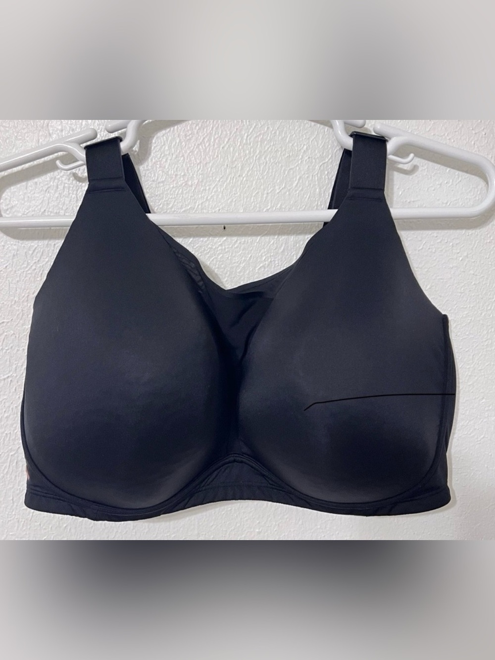 Livi Active Black Full-Coverage Bra Intimates Wide Straps for Comfort Lined 44H